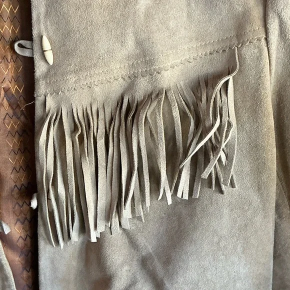 Vintage Fringed Suede Jacket - Picture 2 of 11